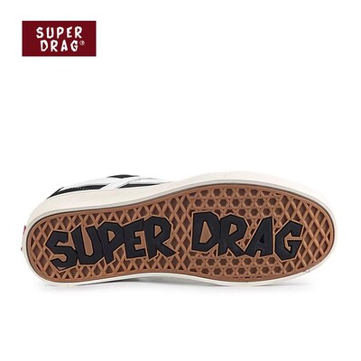 超拽SUPERDRAG 复古酒红情侣面包鞋子夏季新款百搭休闲板鞋男女潮