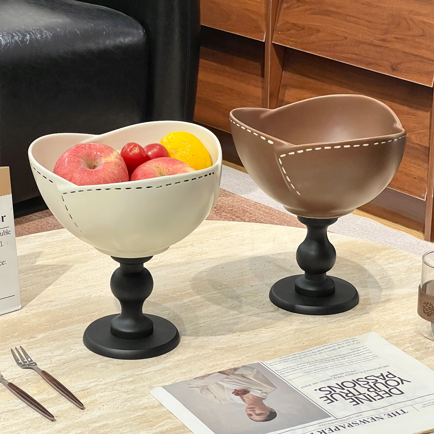 复古风家用水果盘轻奢陶瓷客厅茶几精致收纳创意糖果盘零食点心盘,淘宝优惠券,粉丝福利购,淘宝优惠卷