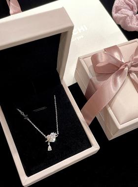 999足银爱心项链轻奢小众女款2025新款高级感纯银生日礼物情人节