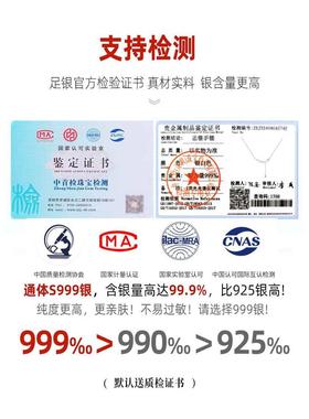 岁岁平安项链女生S999纯银锁骨链女士2025年新款520礼物送女友