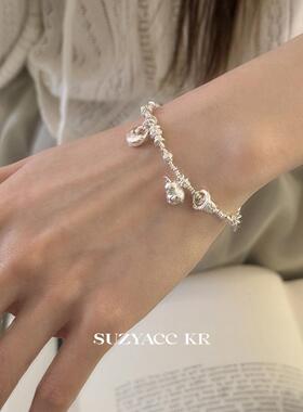 suzyacc kr纯银葫芦小胖福吊坠手錬小众设计感ins风手饰