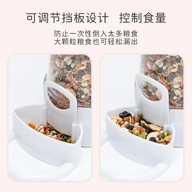 仓鼠自动喂食器金丝熊龙猫松鼠蜜袋鼯食盆吃饭小宠专用品粮食饭碗 - 图1