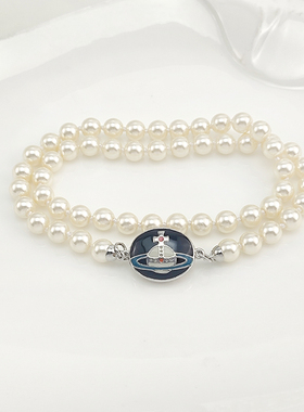 搪瓷磁吸珍珠项链叠戴百搭颈链