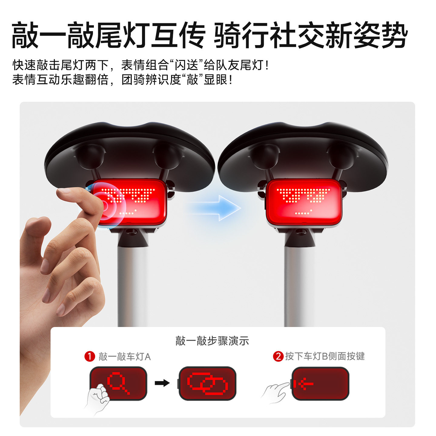 iGPSPORT迹驰 ET6自行车夜骑尾灯公路车专用骑行装备儿童智能车灯 - 图1