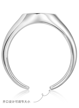 ZAUCE造赐 涂鸦字体美金符号戒指 电镀18K黄金色