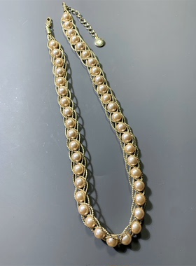 Vintage中古Sooyeon打标复古金编