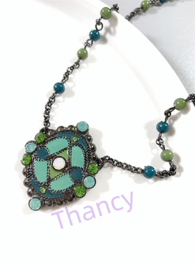 宫廷风珐琅短款项链女LIASOPHIA