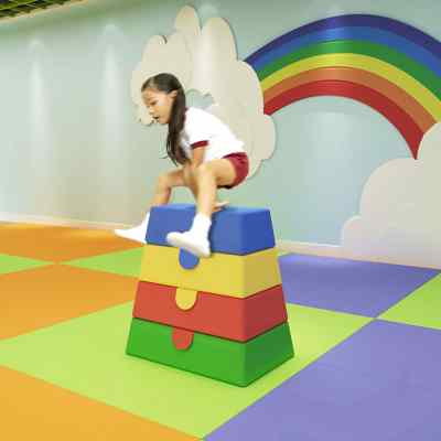 跳箱幼儿园跳马组合鞍马山羊跳分腿跳跃环保儿童体操体能训练器材 - 图1