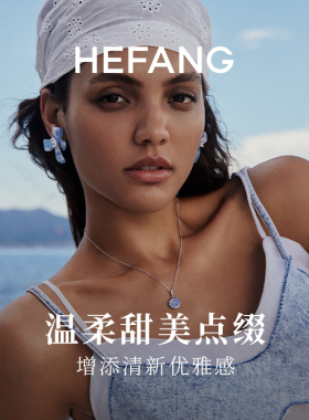 何方珠宝油画蝴蝶结耳环