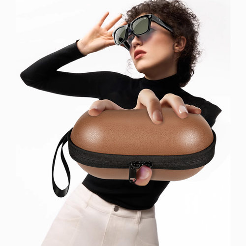 适用Ray-Ban |Meta Smart Glasses 雷朋Meta 智能眼镜收纳盒XREAL雷鸟V3/Rokid AR眼镜收纳包太阳镜老花镜包 - 图1