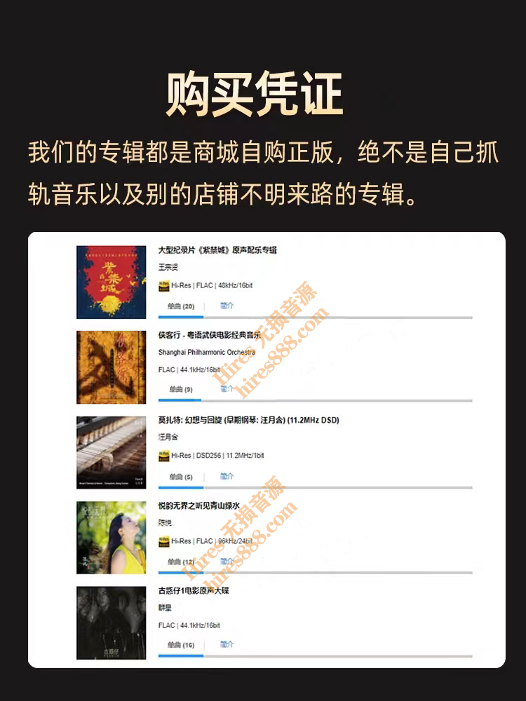 DSD无损音乐hires母带音源下载wav/flac/HIFI流行/古典会员发烧级-图3
