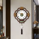Gaozhai new Chinese style living room new solid wood decorative wall clock