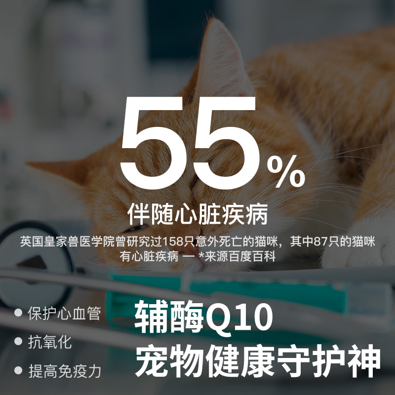 vetwish金达威宠物辅酶Q10猫咪狗狗保护心脏健康辅助调理强心脏 - 图0