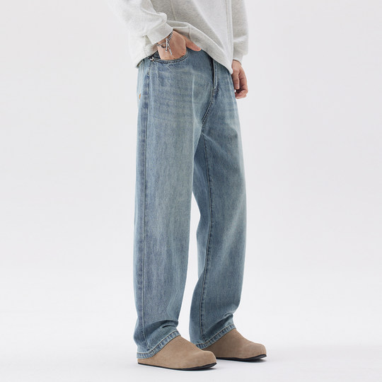 Kuvine秋季牛仔裤男直筒