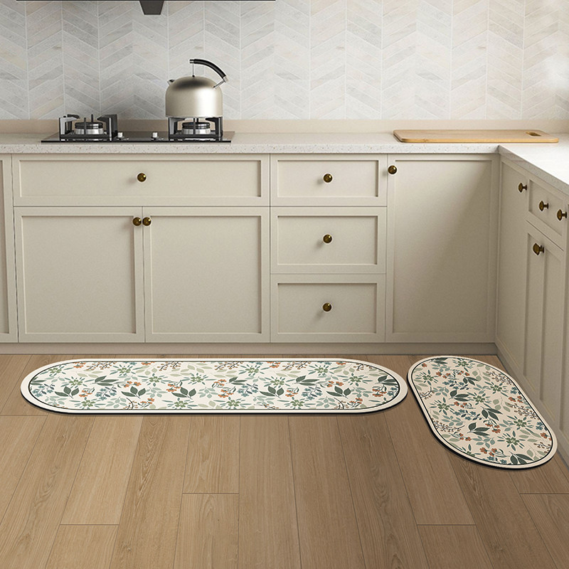 美式复古厨房地垫防滑防油可擦免洗家用皮革脚垫垫子耐脏长条地毯,淘宝优惠券,粉丝福利购,淘宝优惠卷