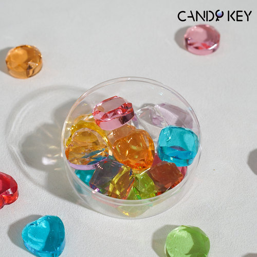 【新品上市】CANDY KEY彩色宝石糖多巴胺配色高颜值手工水晶糖果 - 图2