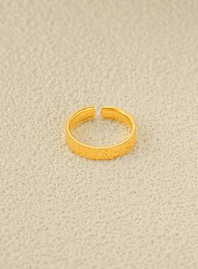 金包银碎碎冰戒指女款2025新款轻奢小众高级感指环送女友闺蜜礼物