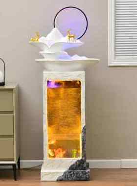 现代简约流水生财摆件客厅办公室落地风水球喷泉循环水景高档装饰