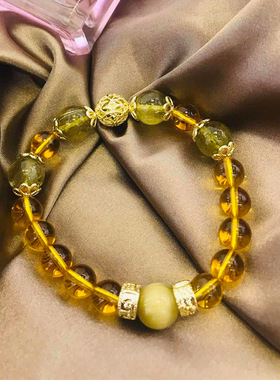 暴富转运珠黄水晶小众设计