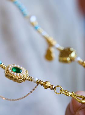 轻奢小众设计锦鲤如意平安锁黄金