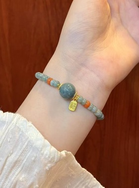 转运女生礼物天然手链翡翠简约