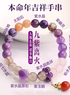 紫水晶多宝龙年本命年手链