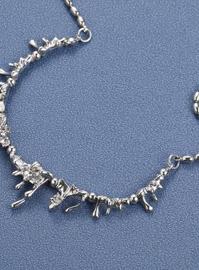 necklace women新款金属水滴熔岩系列锁骨链ins小众设计嘻哈个性