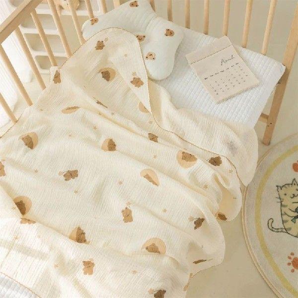 2-layer Swaddle Blanket Cotton Muslin Blanket for Girls & - 图0