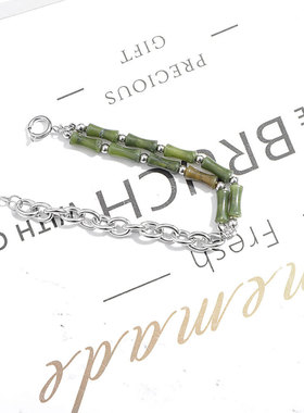 新中式国风橄榄玉石竹节