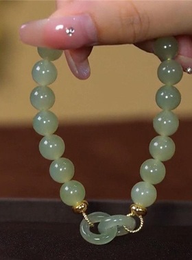 环环相扣和田钰手链女ins