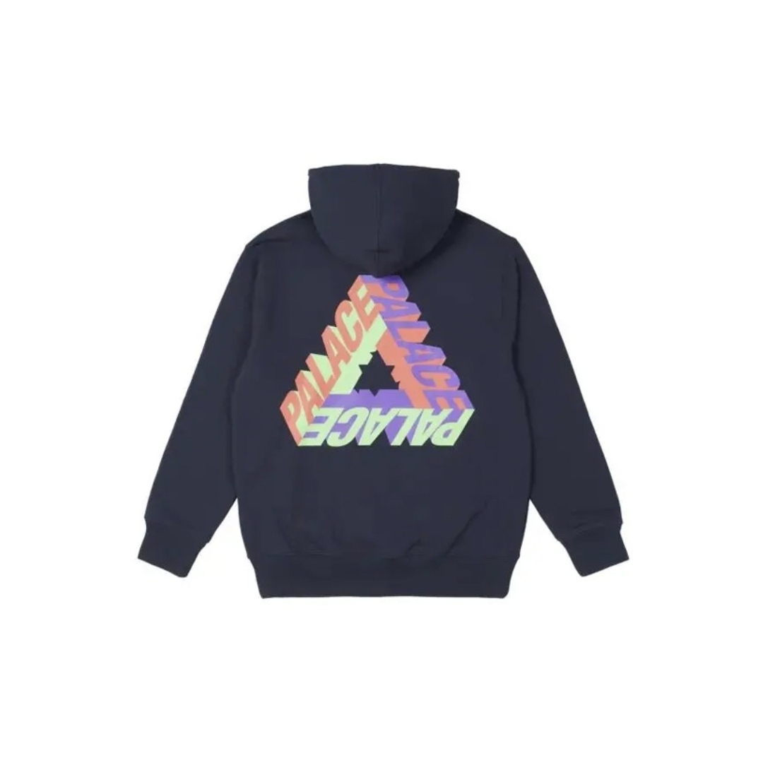 PALACE P-3D Hood Grey marl字母印花连帽卫衣男女同款情侣款-图3