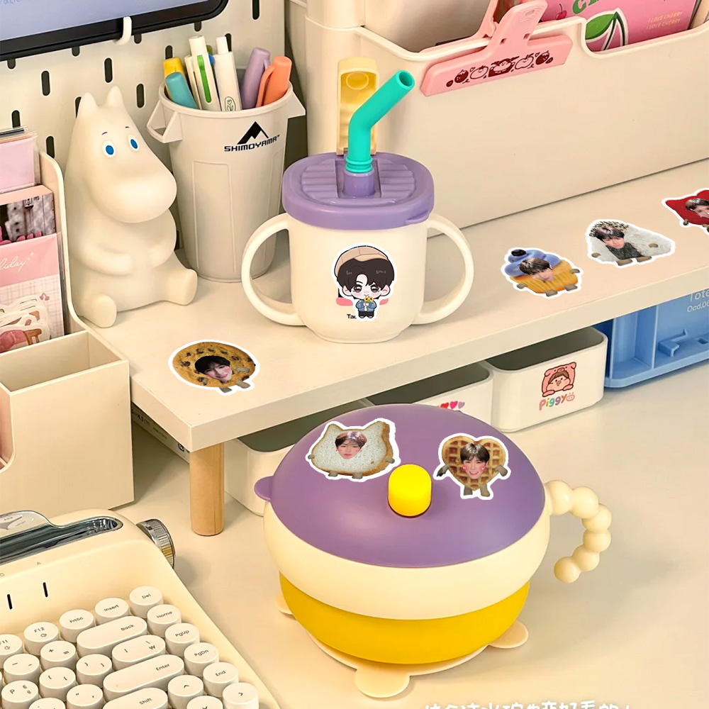 104张何秋贴纸Q版食物创意趣味ins风装饰手账行李箱防水标签diy贴 - 图3