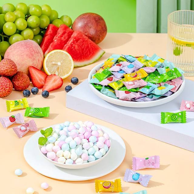 Sugar-free vitamin C mints with fruity flavor to freshen your breath