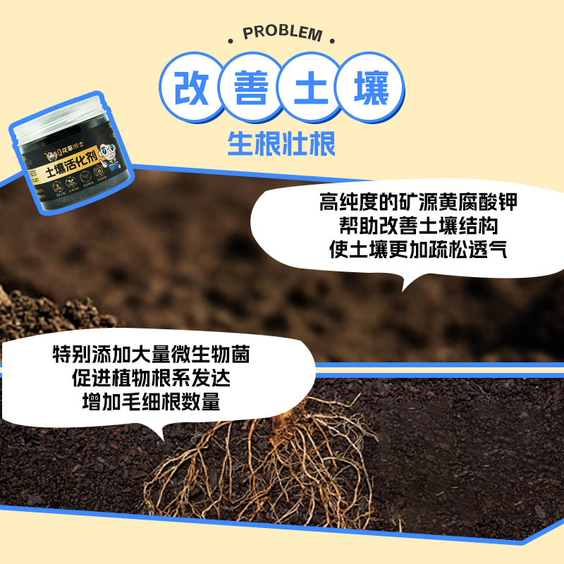 花草博士土壤活化剂黑水肥料矿源黄腐酸钾调节酸碱通用肥料