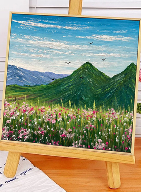 春和景明风景diy数字油画肌理画
