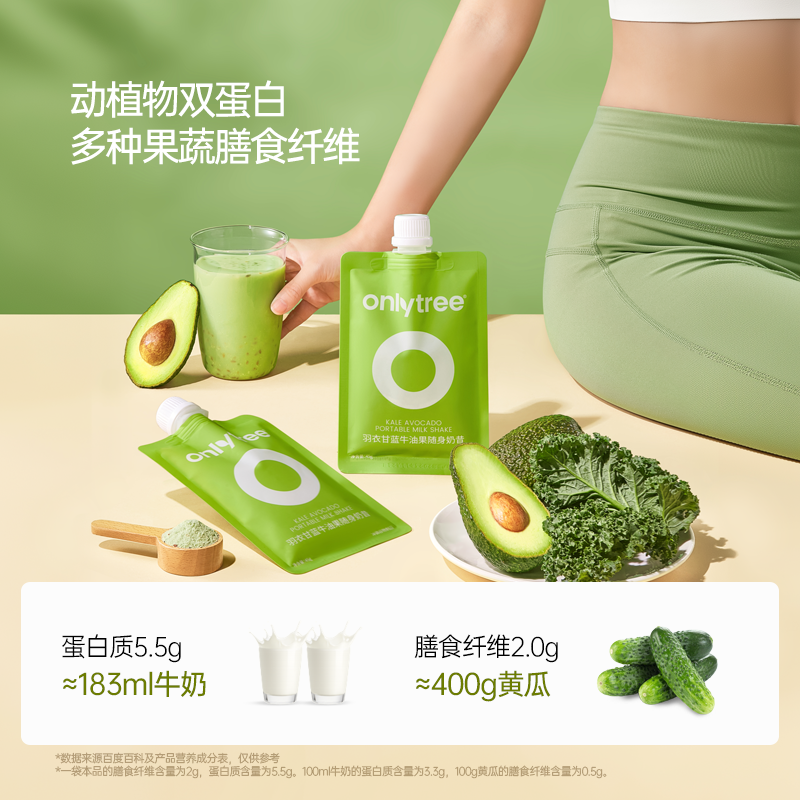 羽衣甘蓝牛油果轻食奶昔饱腹代餐营养早餐健康随身膳食纤维饮品,淘宝优惠券,粉丝福利购,淘宝优惠卷