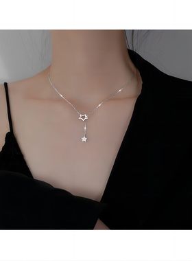 one银饰钛钢十字链女项链