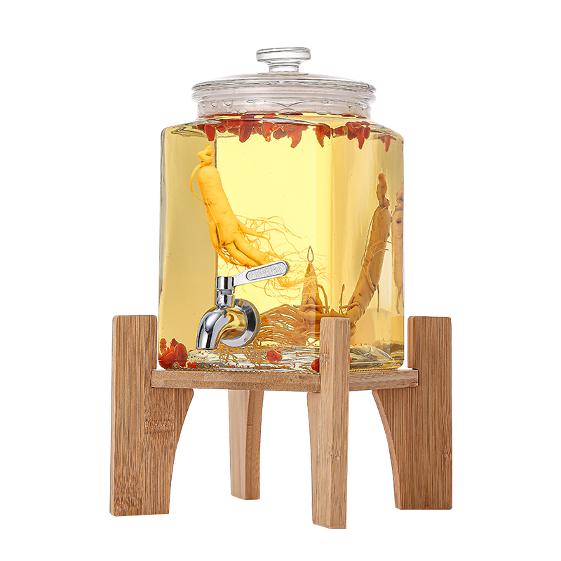 泡酒玻璃瓶带龙头高档密封大容量人参鹿茸养生专用酒桶酒坛酒罐子 - 图3