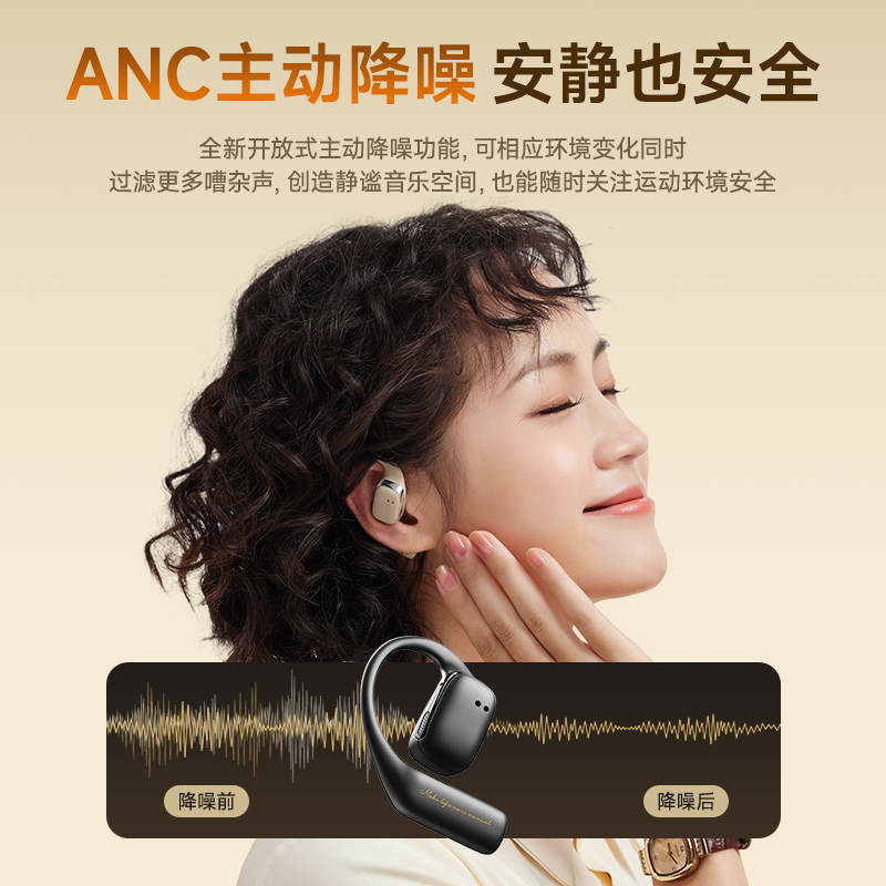 SibylB1挂耳式蓝牙耳机降噪ANC2024新款无线骨传导运动跑步不入耳