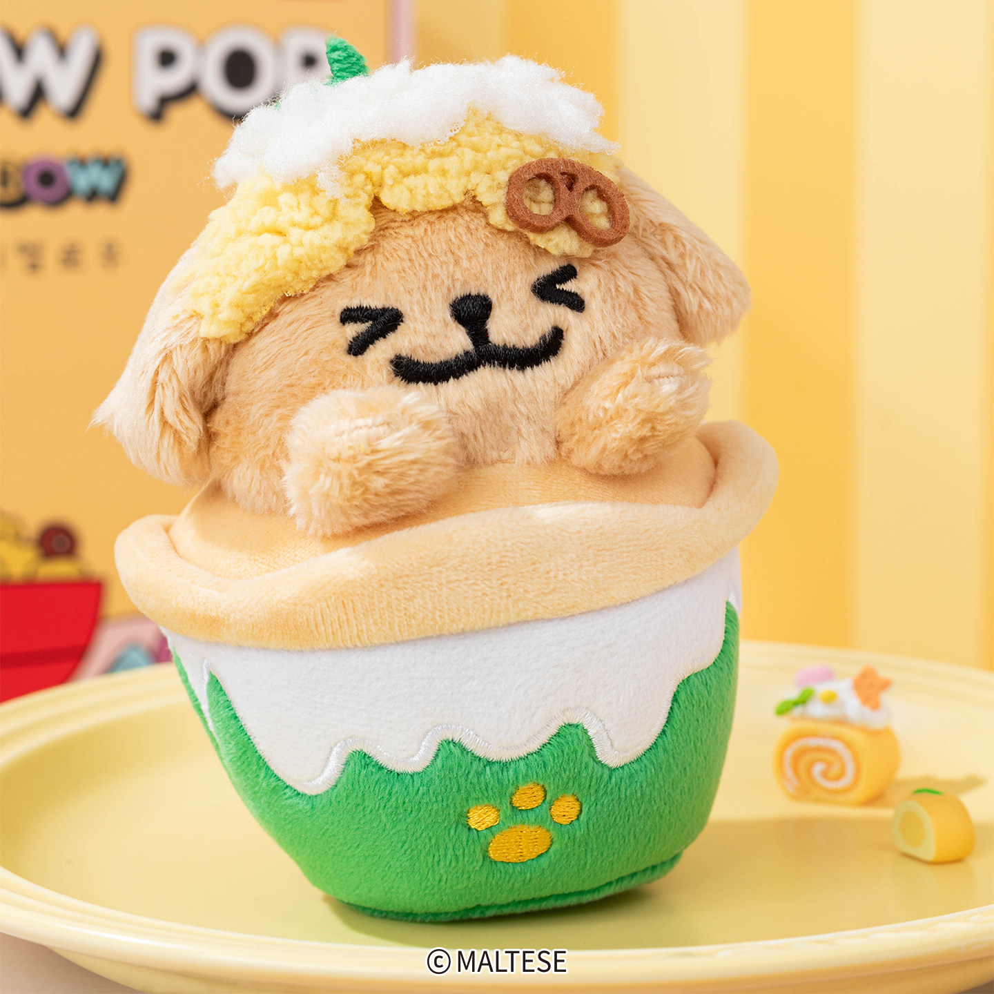 线条小狗Maltese绵绵冰毛绒挂件可爱创意玩具偶学生背包挂饰礼物,淘宝优惠券,粉丝福利购,淘宝优惠卷