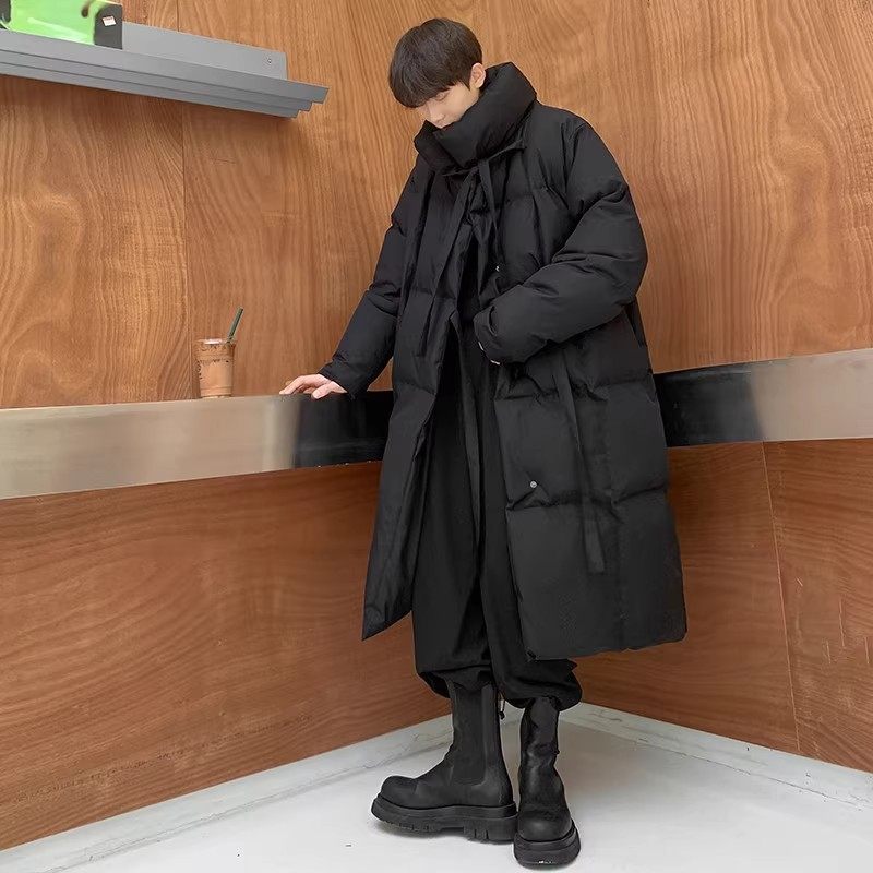 WLOFSD高级感过膝长款羽绒棉服男款潮牌棉衣外套男冬季加厚棉袄子,淘宝优惠券,粉丝福利购,淘宝优惠卷