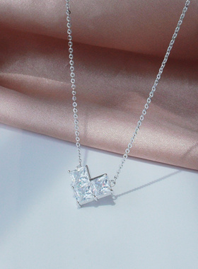 925纯银镀金爱心吊坠项链女小众