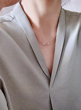 几何设计款短款简约锁骨链项链