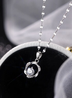 925纯银莫比乌斯项链女简约时尚