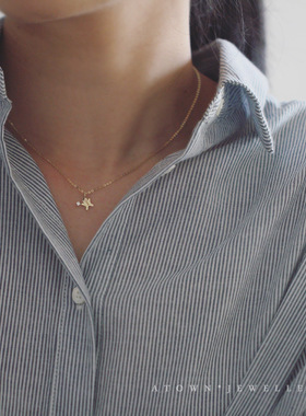 可爱姜饼人造型童话风锁骨项链女