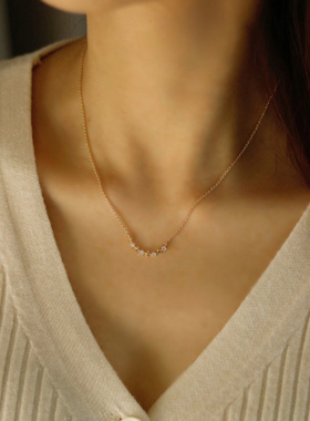 星光闪烁~S925纯银星星项链女