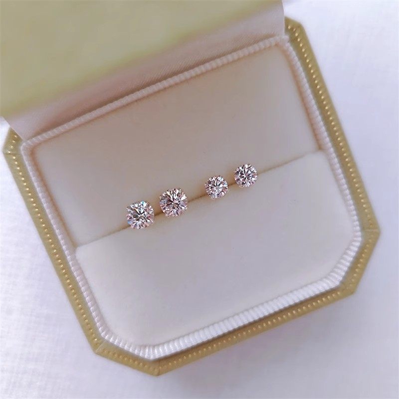 超闪单钻纯银耳钉女简约小巧气质养耳洞耳骨钉男高级感睡觉不用摘,淘宝优惠券,粉丝福利购,淘宝优惠卷