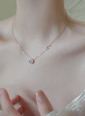 轻奢小众星星月亮项链锁骨链气质