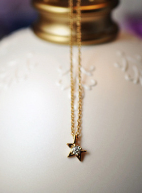 缺角星星吊坠项链精致经典锁骨链