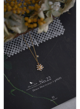 闪钻雪花项链女气质百搭锁骨链